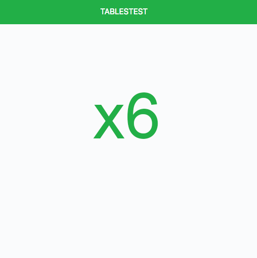 6 times table test